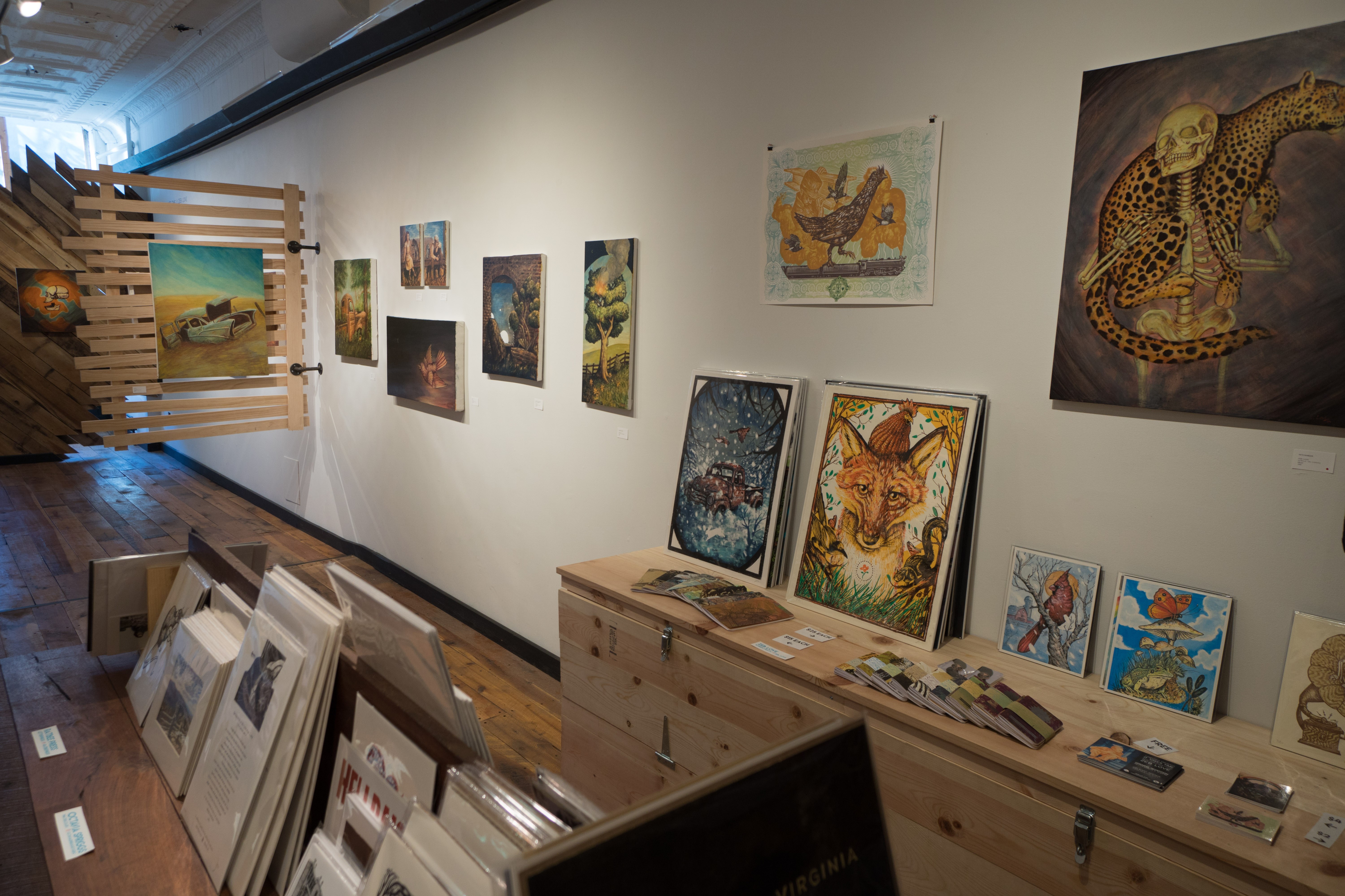 Thomas, West Virginia is home to Bloom, a contemporary art gallery.